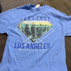Gildan Light Blue Los Angeles Graphic Tee